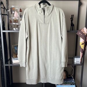 George Sage Green Fleece-Lined Dress